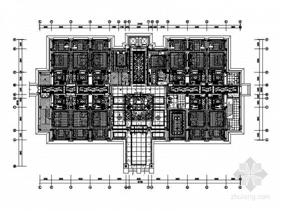 酒店装修cad图资料下载-[江苏]优雅浪漫酒店客房楼装修CAD设计图
