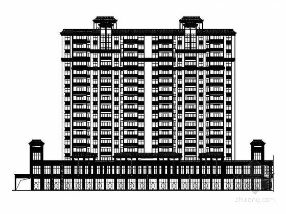 小区施工图+设计规范整理-[浙江]二十八层简欧风格安置房小区建筑施工图（含所有楼栋）