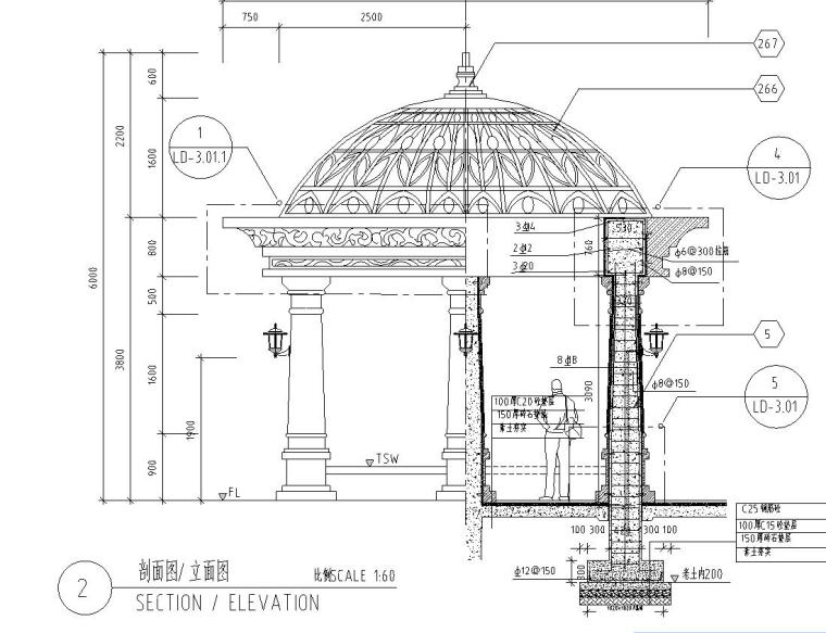 中式木结构亭子资料下载-特色欧式风格亭子详图设计（钢筋混凝土结构）