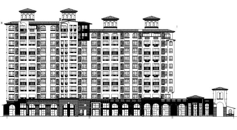 中式小区住宅楼模型资料下载-[山东]高层框架结构多栋住宅楼建筑施工图（含管线布线及效果图）