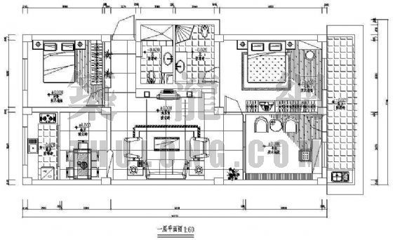 家庭装修完整施工图资料下载-家庭装修设计图