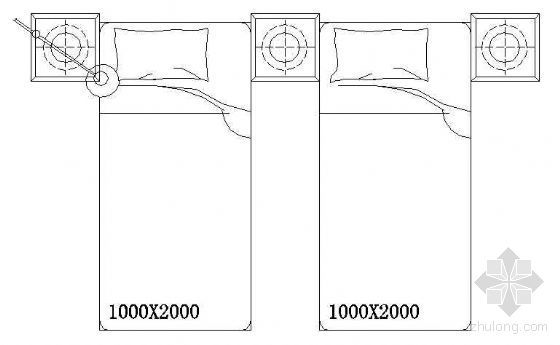 床平面CAD图块资料下载-床平面CAD图块5