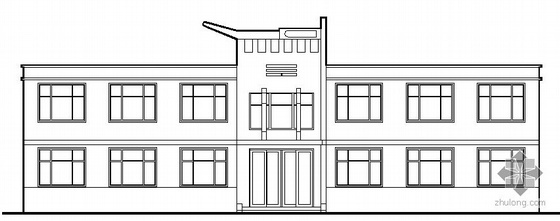 二层钢结构办公楼建筑图资料下载-某二层办公楼建筑施工图