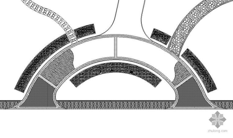 入口广场平面cad图资料下载-某公园次入口广场施工大样图