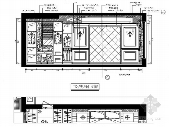 精品双层洋房别墅装修设计CAD施工图（含效果）-精品双层洋房别墅装修设计施工图立面图