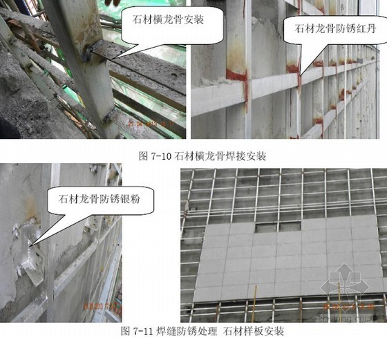 建筑工程幕墙工程施工实务操作培训图册(125页)-石材龙骨安装 