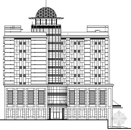 3层建筑设计方案资料下载-某十层酒店建筑设计方案