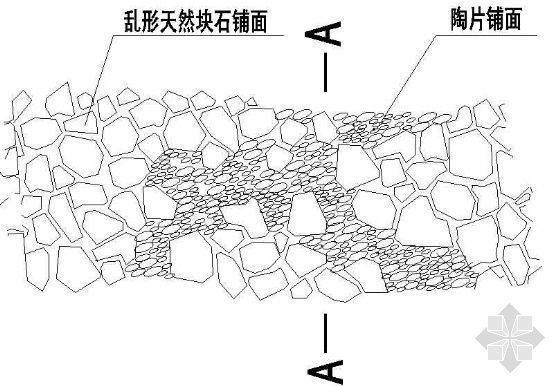 透水园路铺装cad资料下载-园路铺装详图