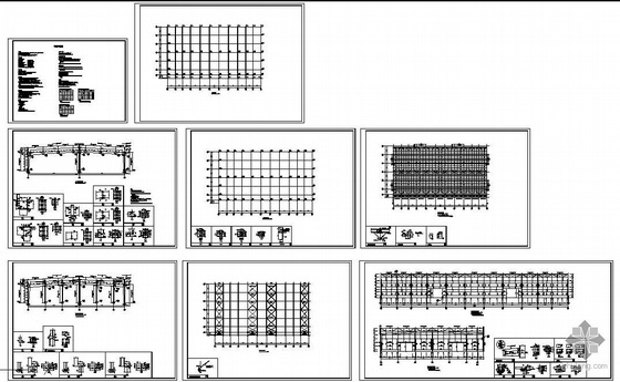 19米高钢结构厂房资料下载-某48米跨钢结构厂房图纸