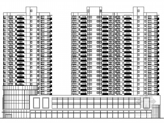 13层商住楼资料下载-[湖南]某二十二层商住楼建筑方案图