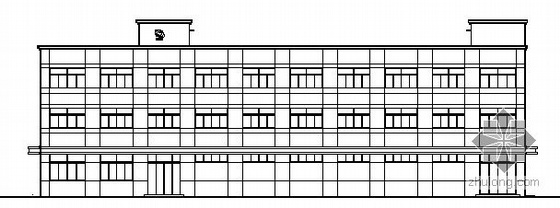 三层宿舍建筑图资料下载-某三层公司宿舍楼建筑方案图