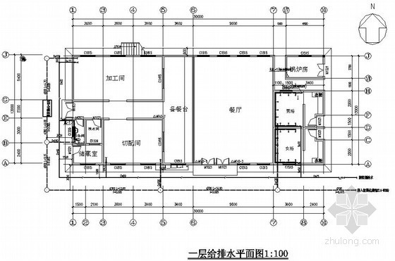 山地园林给排水施工图资料下载-某中学给排水施工图