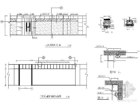 玻璃隔断节点详图cad资料下载-走道玻璃隔断详图