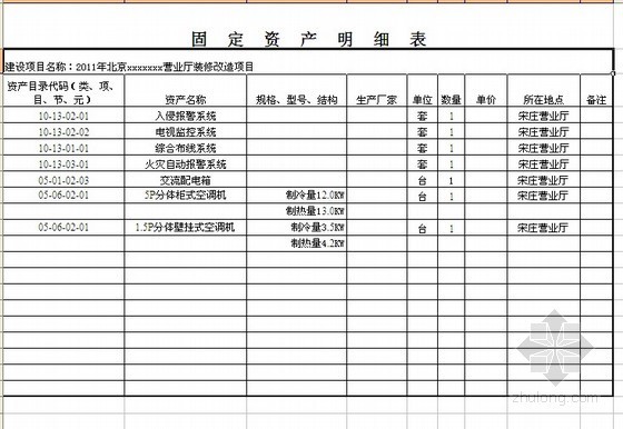 [北京]2011年联通某营业厅装修改造概算书（建筑、设备、电气施工图）- 