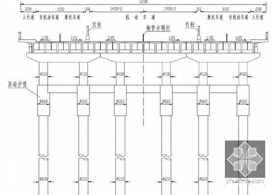 [广东]某市政桥梁维修加固工程量清单预算（定额项目+综合单价组成+图25张）-桥型总体布置图