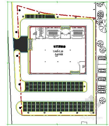 [浙江]大型安置房项目室外绿化景观工程预算书(含施工图纸)-灯位布置图 