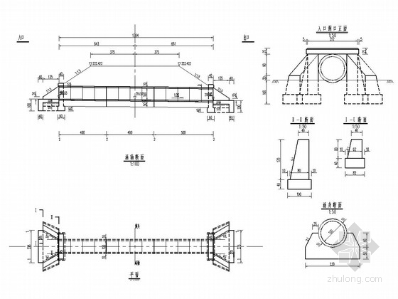 圆管涵斜交涵洞资料下载-[江西]公路涵洞设计图（圆管涵、盖板涵）