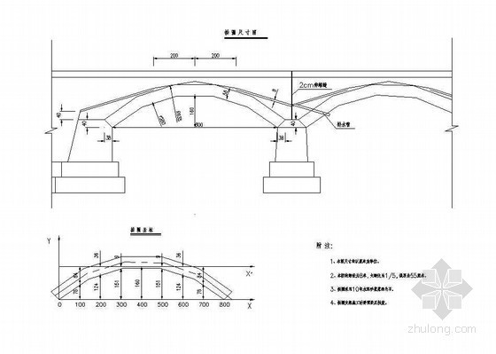 石材景观拱桥施工方案资料下载-石拱桥平面布置节点详图设计