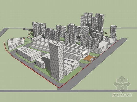 综合体住宅小区cad资料下载-城市综合体
