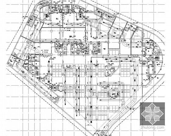 [福建]超高层综合建筑暖通空调通风防排烟系统施工图（著名设计院 含人防、换热站）-人防通风平面图