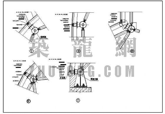 高低屋面变形缝节点图资料下载-网架玻璃屋面节点图