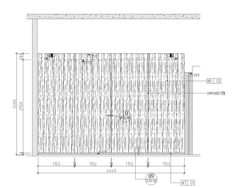 现代295㎡--品质办公户型样板间施工图+效果图-前台立面图1