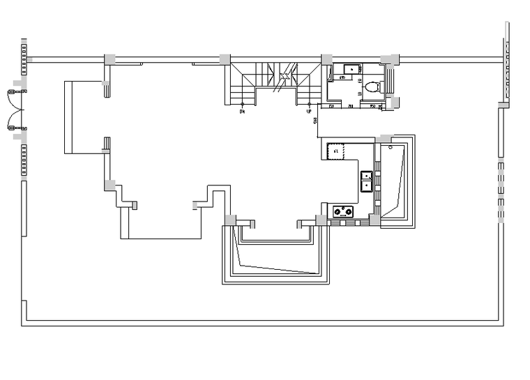 [云南]大理王宫别院115户型设计施工图（附效果图）-一层平面尺寸图