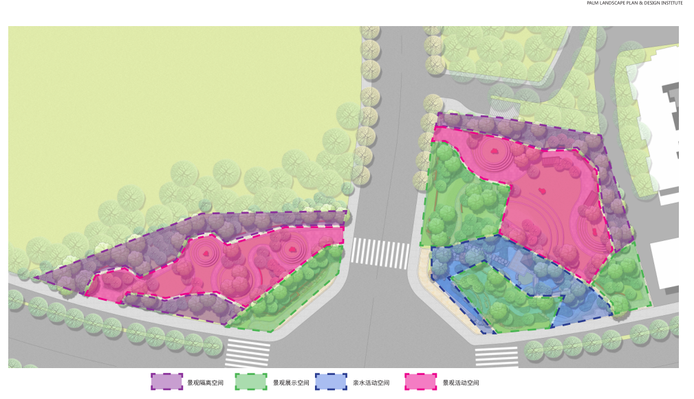 [四川]川师西环线道路节点公园(公共知名地产,城市绿化)c-2 空间分区
