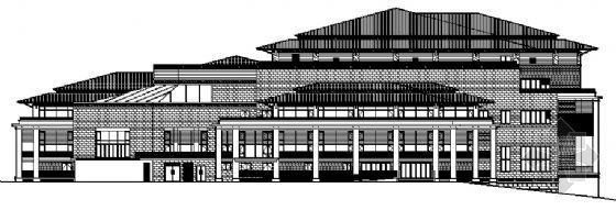 会议馆建筑施工图资料下载-某四层会议中心建筑施工图