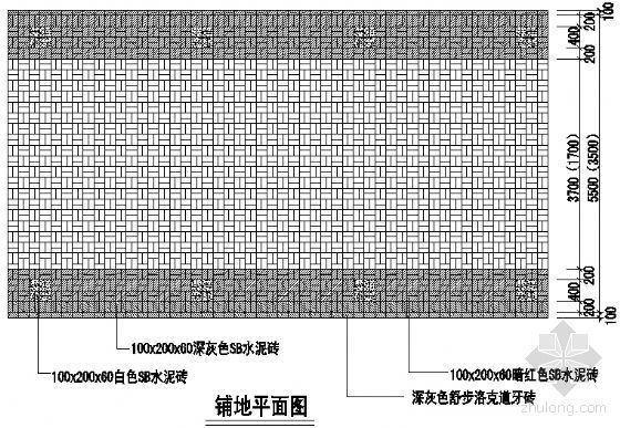 透水砖铺地构造图资料下载-铺地大样图29