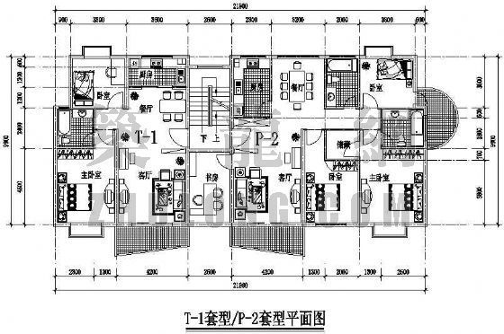 110平方洋房户型平面图资料下载-户型平面图4
