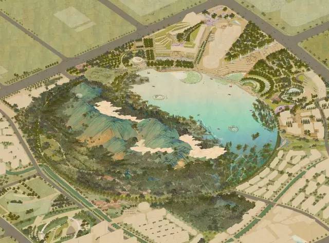 湿地公园竞赛方案资料下载-最牛公园方案：“清明上河图”融于现代城市