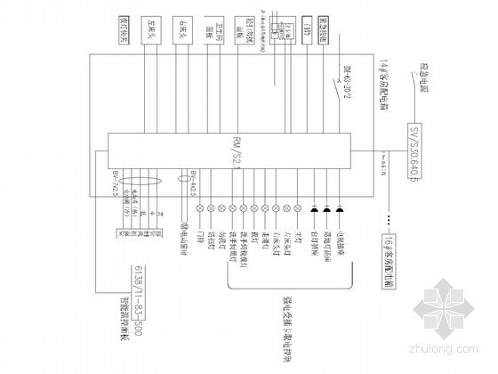 [大连]五星级大酒店全套电气施工图纸(大样图)-客房管线示意图 