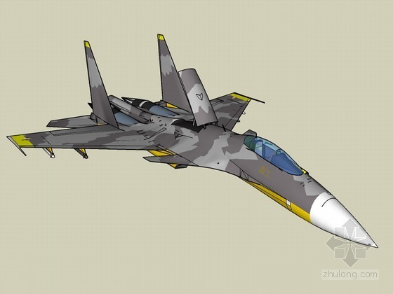 机械sketchup资料下载-战斗机SketchUp模型下载