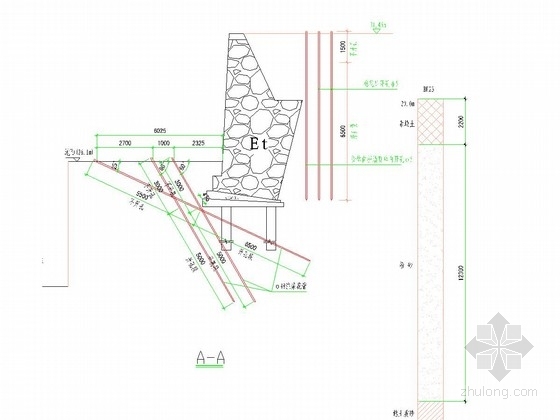 斜挡土墙施工图资料下载-挡土墙加固工程施工图