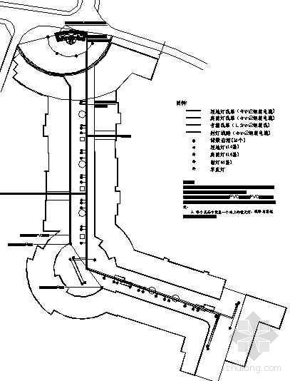 景观道路照明设计图资料下载-某步行街景观照明设计图