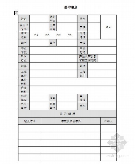 国际项目管理专业资质认证（IPMP） B级报告表格-国际项目管理专业资质认证（IPMP） B级报告表格