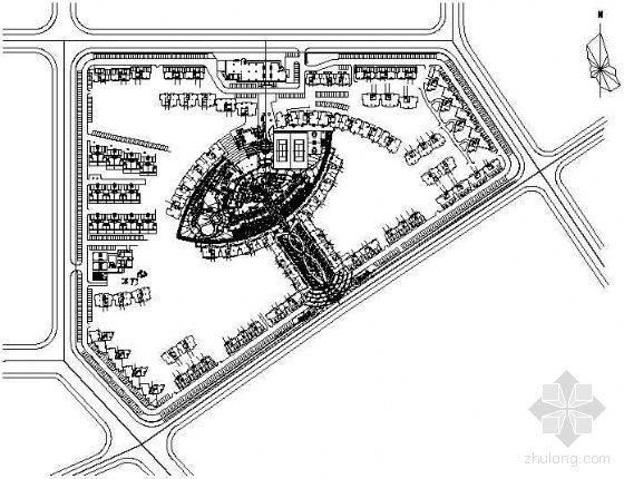 CAD手绘图纸资料下载-佛山住宅小区景观手绘施工图