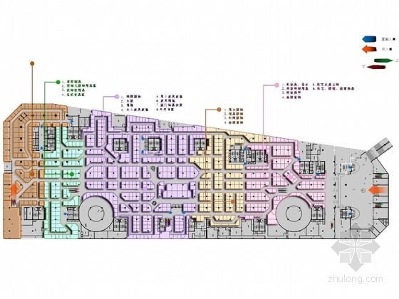 商场室内栏杆资料下载-[吉林]现代商业联合体购物广场室内设计方案图