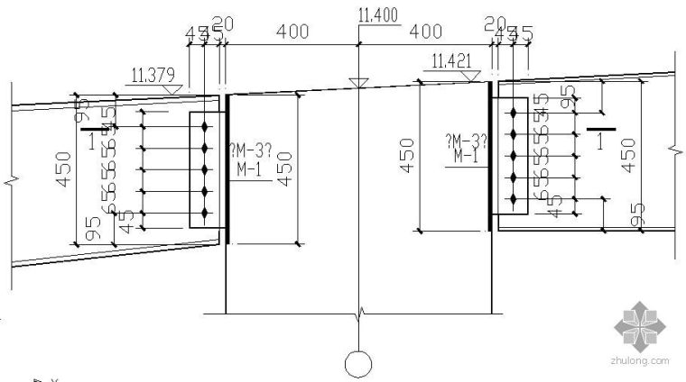 型钢柱与钢梁资料下载-某钢梁与混凝土柱节点构造详图(5)