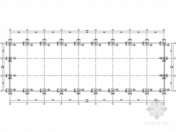 钢架架结构彩钢板资料下载-单层门式刚架结构体系厂房结构图
