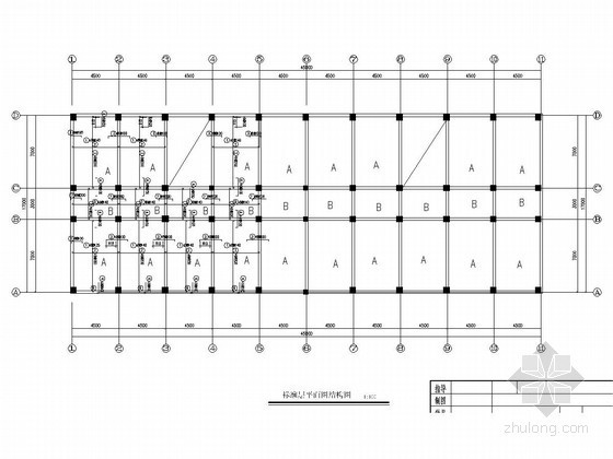 [学士]六层框架结构宾馆毕业设计（含建筑图、结构图、计算书）-标准层配筋图