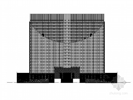 服务楼建筑施工图资料下载-[江苏]高层框架结构式机关办公楼建筑施工图