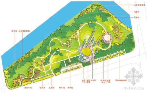 带状江滨公园景观设计文本资料下载-广东广州某开发区景观设计方案
