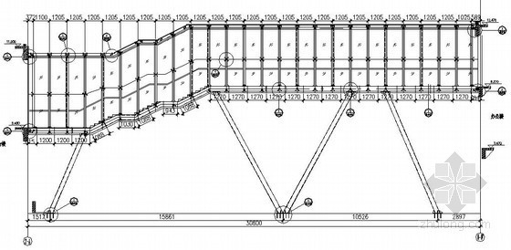 钢结构玻璃栈桥施工图资料下载-钢玻璃走廊结构施工图