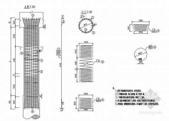 20m桥墩墩资料下载-20m预制空心板桥墩墩柱钢筋布置节点详图设计