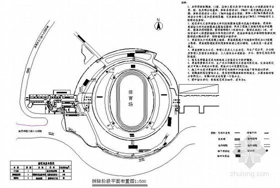 [北京]体育场工程施工现场平面布置图（共计8张）- 