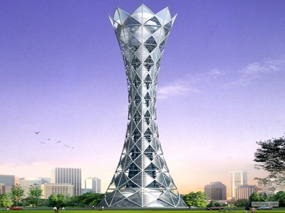 广州东塔设计概念资料下载-[合肥]某观光塔建筑方案概念设计
