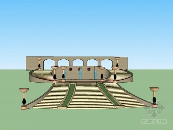 最新的体育建筑设计规范是哪个版本资料下载-观景台建筑设计sketchup模型下载