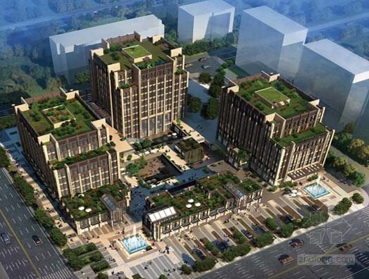 商业四层办公楼资料下载-[上海]4栋框架剪力墙结构商业办公楼结构施工图（5万平）